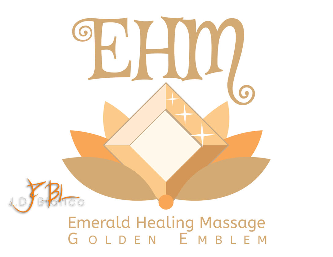 Emerald Healing Gold Emblem Logo